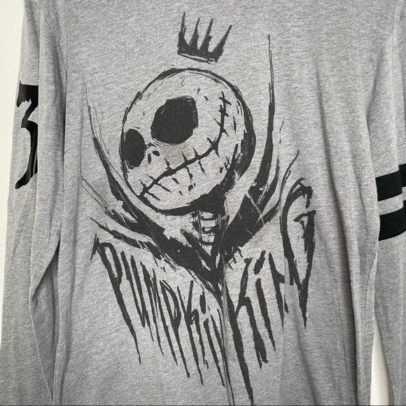 Disney Parks Jack Skellington pumpkin king gray long sleeve shirt small - Picture 2 of 12
